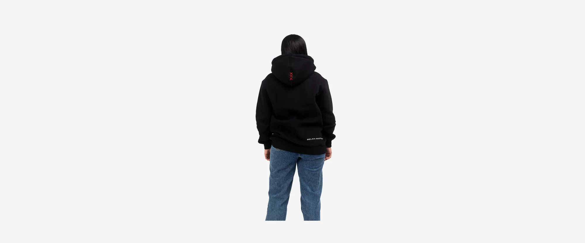 Relax hoodie zwart